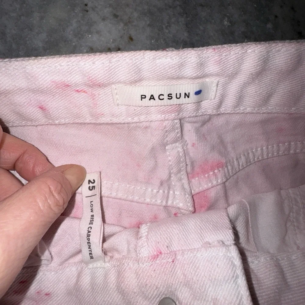 Pacsun‎ Women's 28x30 Tie Dye Embroidered Carpenter Jeans Festival Hippie